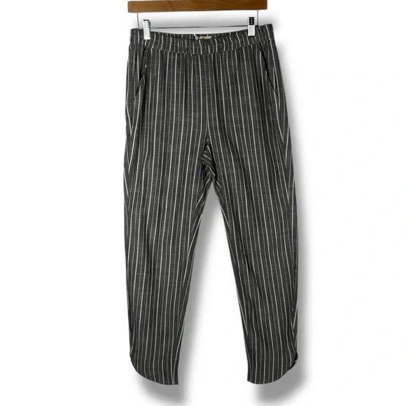 Marine Layer Allison Pants Dolphin Hem, Black/White Stripe, Size Small - Picture 3 of 13